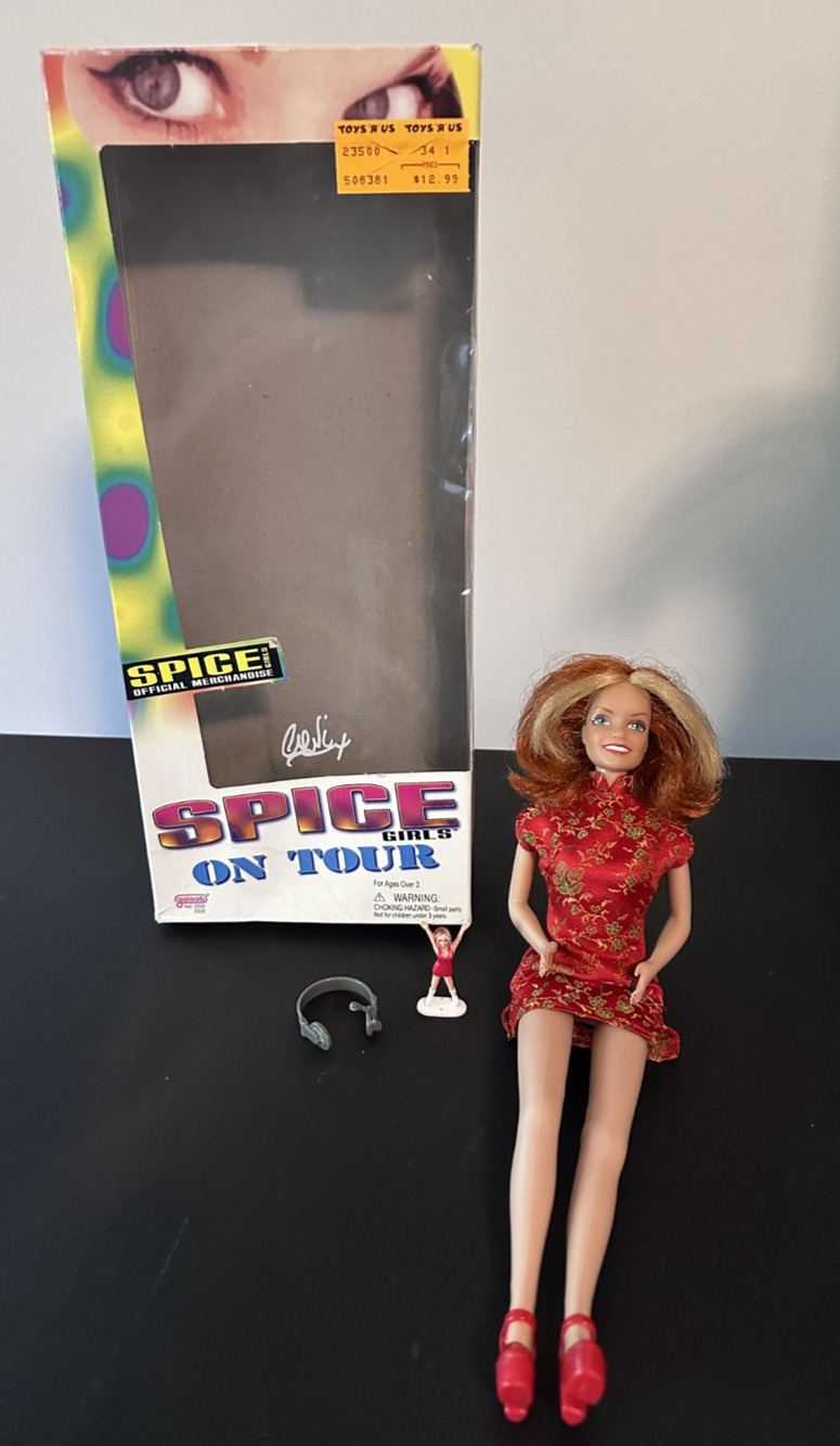 Vintage 1998 Galoob Spice Girls On Tour Geri Ginger Spice Doll #23530